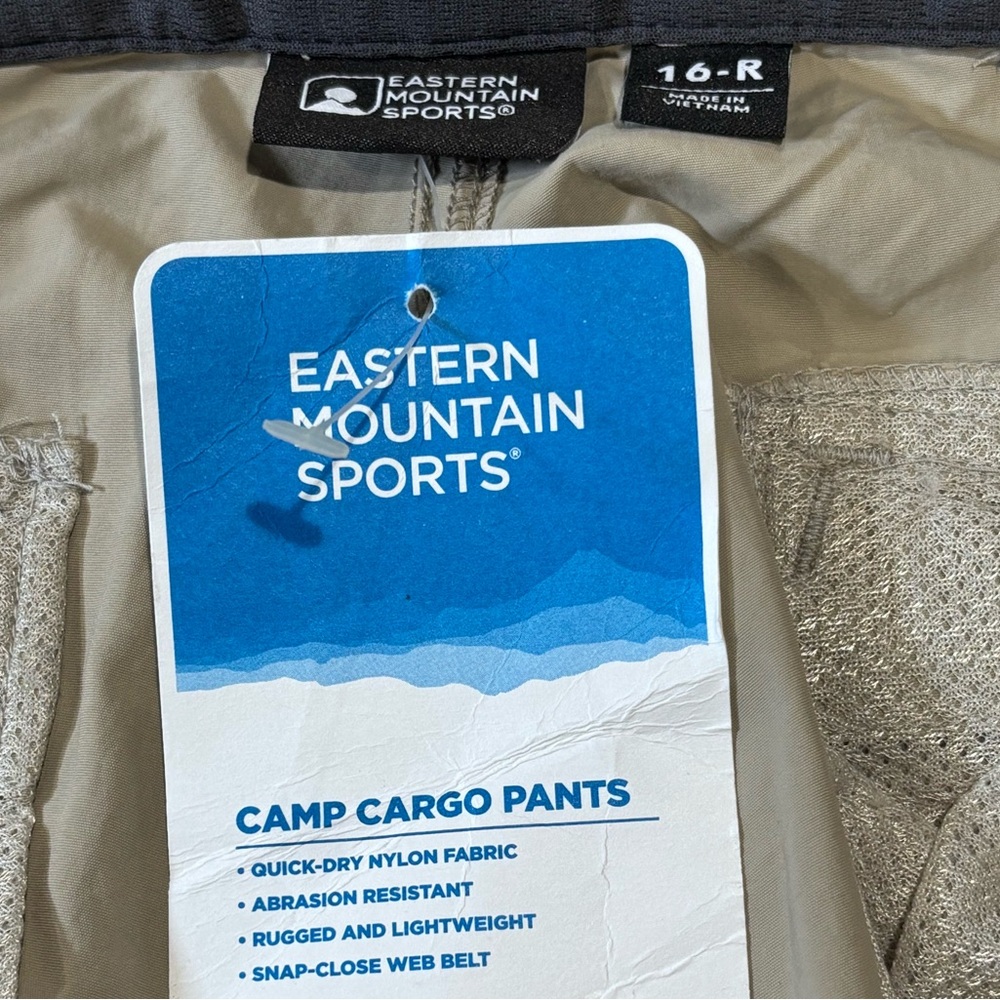 Eastern Mountain Sports Cargo Pants Women's Size 16 R Color Beige NWT - Picture 4 of 5